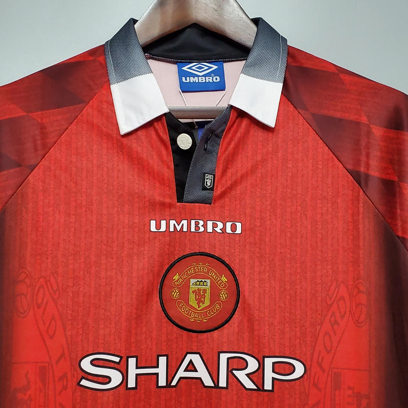 Camisa Manga Longa Manchester United 1996 Umbro - Vermelho - DA Sports Oficial