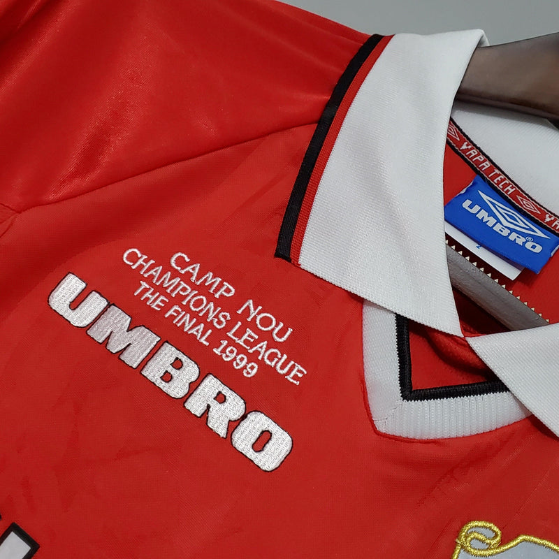 Camisa Manga Longa Manchester United 1999 Umbro - Vermelho - DA Sports Oficial