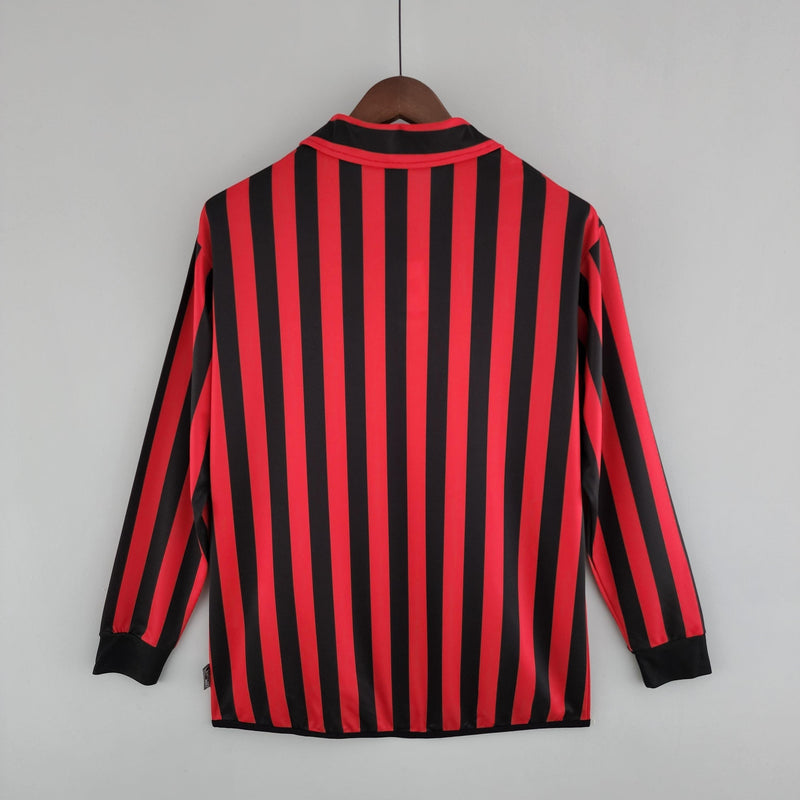 Camisa Manga Longa Milan 1999/2000 Adidas - Preto e Vermelho - DA Sports Oficial