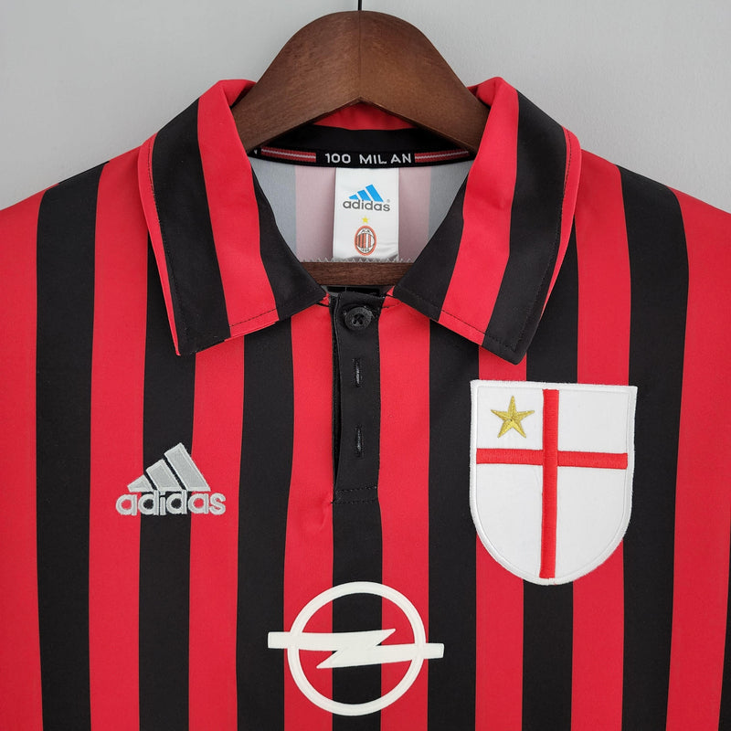 Camisa Manga Longa Milan 1999/2000 Adidas - Preto e Vermelho - DA Sports Oficial