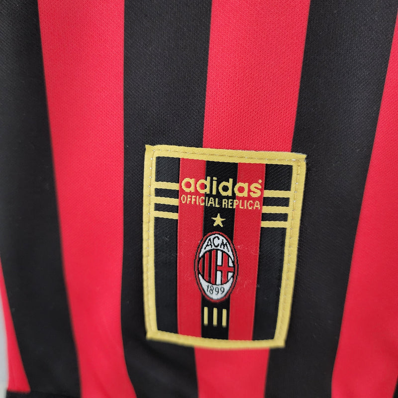 Camisa Manga Longa Milan 1999/2000 Adidas - Preto e Vermelho - DA Sports Oficial