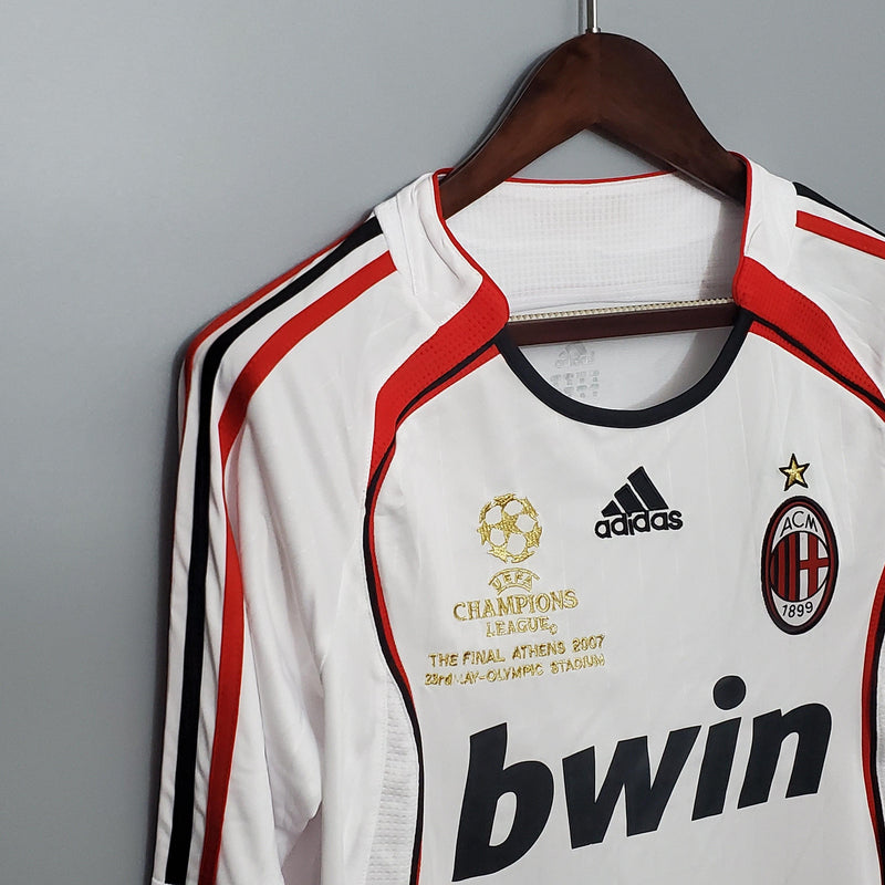 Camisa Manga Longa Milan Champions League 06/07 Adidas - Branco - DA Sports Oficial