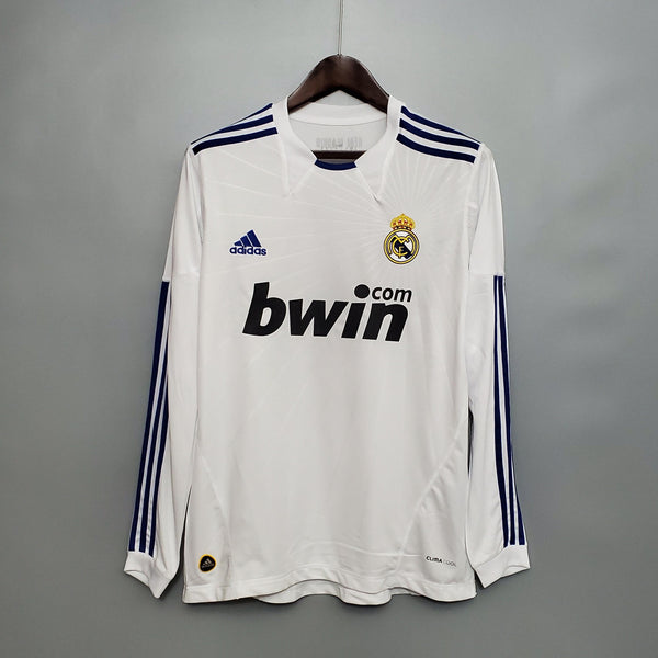 Camisa Manga Longa Real Madrid 10/11 Adidas - Branco - DA Sports Oficial