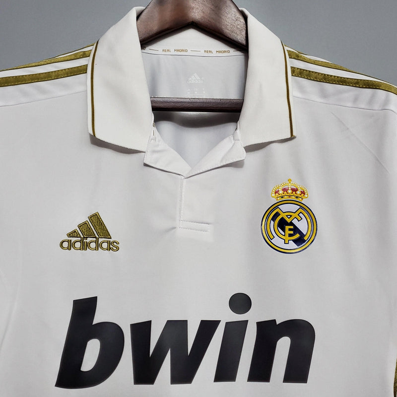 Camisa Manga Longa Real Madrid 11/12 Adidas - Branco - DA Sports Oficial