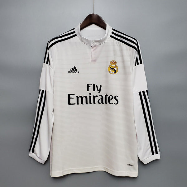 Camisa Manga Longa Real Madrid 14/15 Adidas - Branco - DA Sports Oficial