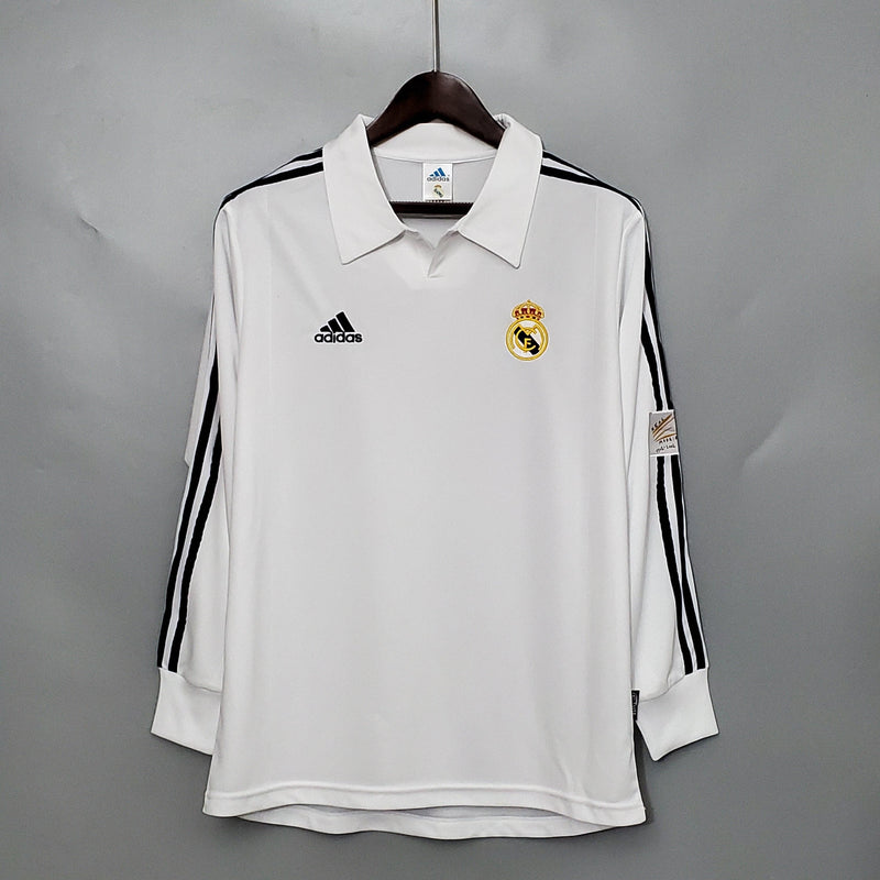 Camisa Manga Longa Real Madrid 2002 Adidas - Branco - DA Sports Oficial