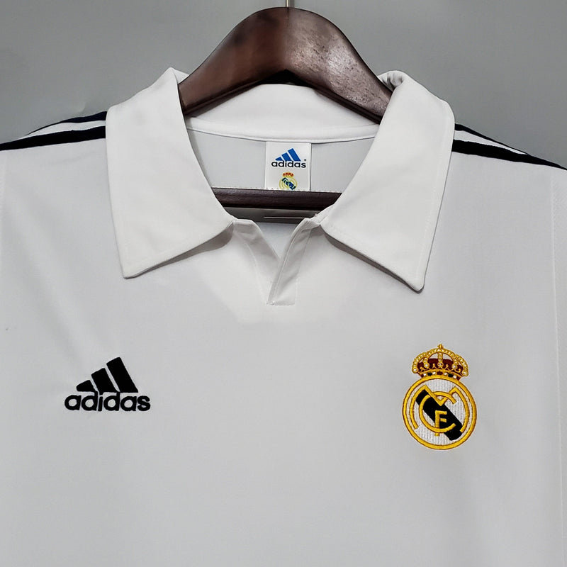 Camisa Manga Longa Real Madrid 2002 Adidas - Branco - DA Sports Oficial