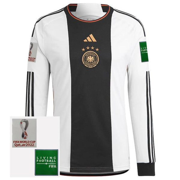 Camisa Manga Longa Seleção Alemanha I 2022 Adidas [Com Patch] - Branco - DA Sports Oficial