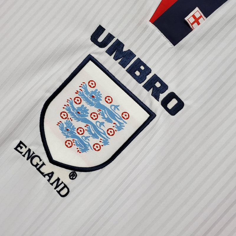 Camisa Manga Longa Seleção Inglaterra 1998 Umbro - Branco - DA Sports Oficial