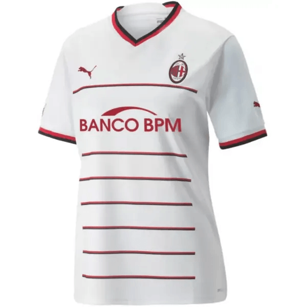 Camisa Milan Away 22/23 s/n° Torcedor Feminina - Branca - DA Sports Oficial