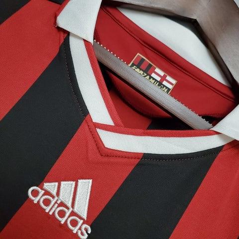 Camisa Milan Retrô 09/10 - Adidas - Vermelha e Preta - DA Sports Oficial