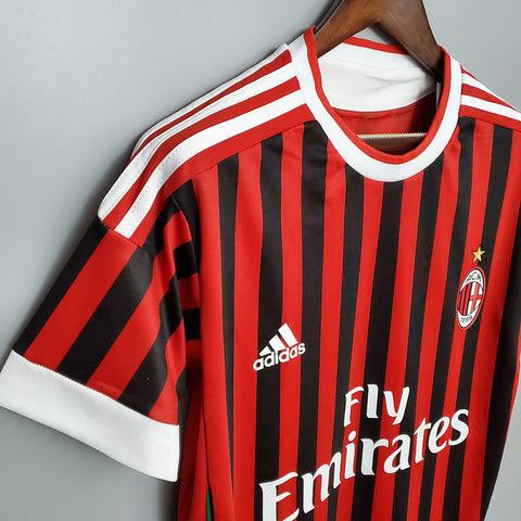 Camisa Milan Retrô 2011/2012 Vermelha e Preta - Adidas - DA Sports Oficial