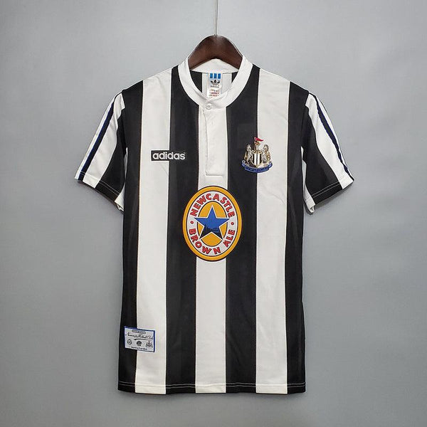 Camisa Newcastle Retrô 1995/1997 Preta e Branca - Adidas - DA Sports Oficial