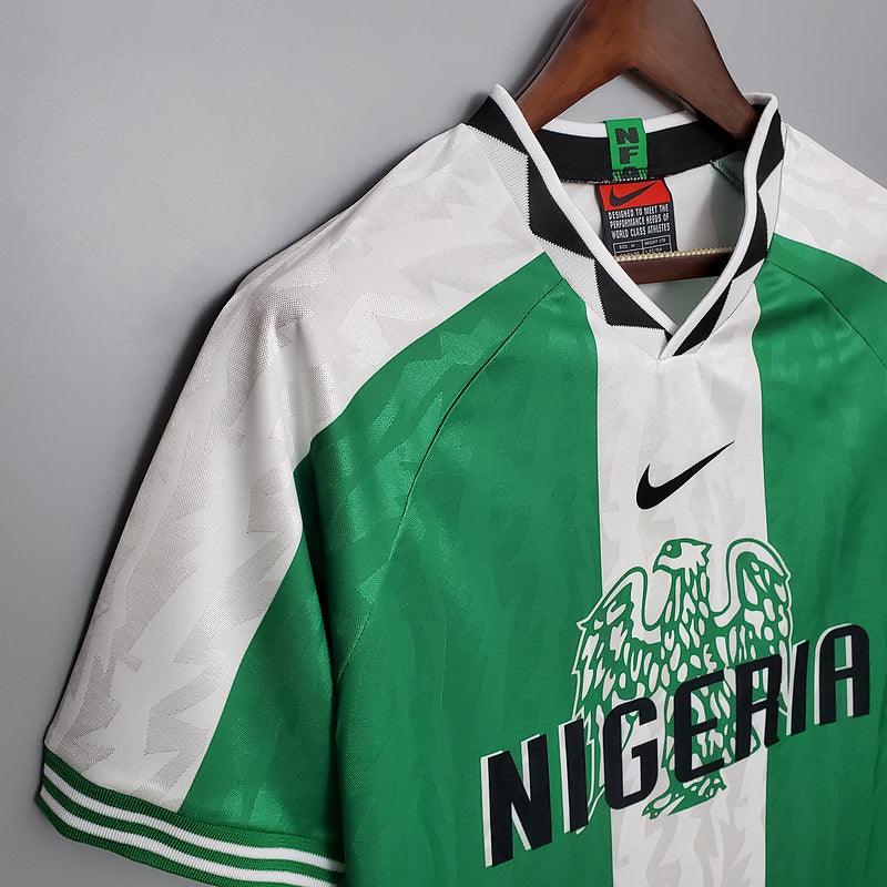 Camisa Nigéria Retrô 1996 Verde e Branca - Nike - DA Sports Oficial