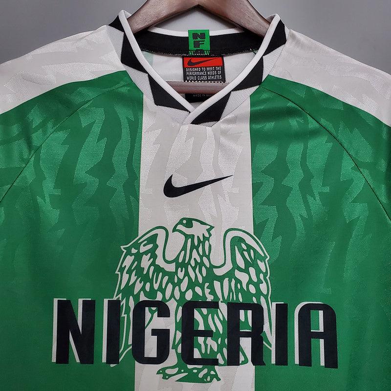 Camisa Nigéria Retrô 1996 Verde e Branca - Nike - DA Sports Oficial