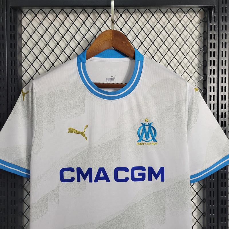 Camisa Olympique de Marseille I 23/24 Puma - Branco - DA Sports Oficial