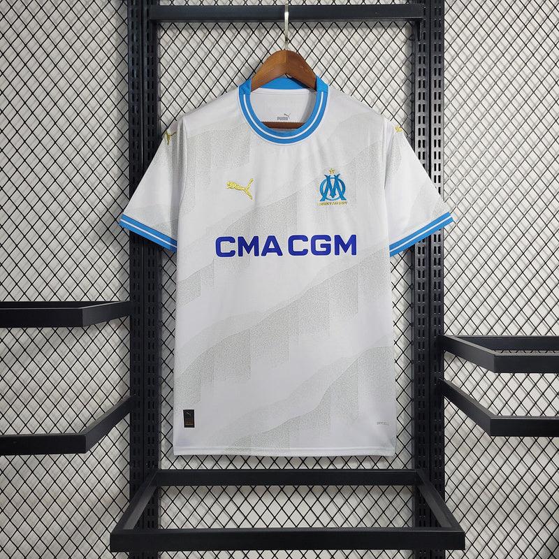 Camisa Olympique de Marseille I 23/24 Puma - Branco - DA Sports Oficial