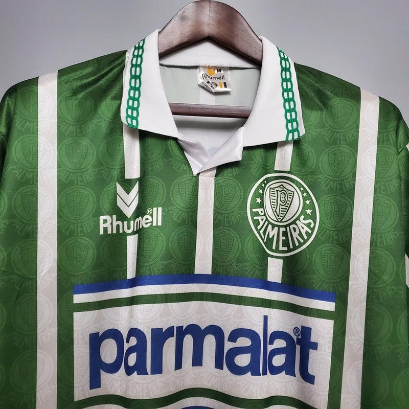 Camisa Palmeiras Retrô 9394 - Rhumell - Verde e Branca - DA Sports Oficial