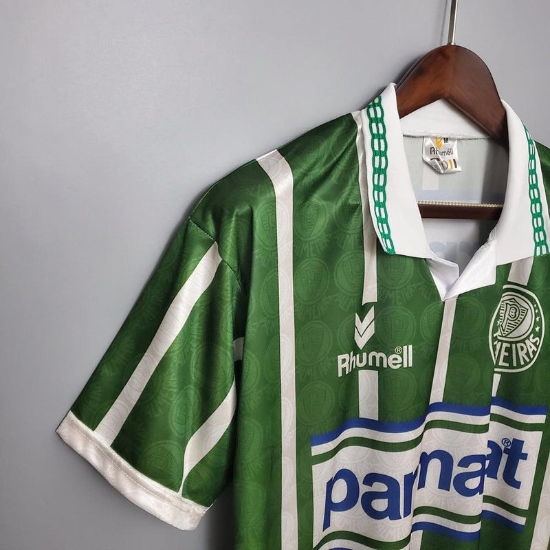 Camisa Palmeiras Retrô 9394 - Rhumell - Verde e Branca - DA Sports Oficial