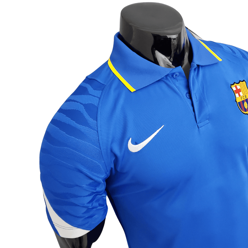 Camisa Polo Barcelona Azul - Masculina - DA Sports Oficial