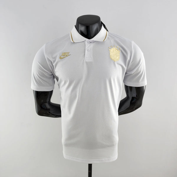 Camisa Polo Brasil Branca - Masculina - DA Sports Oficial