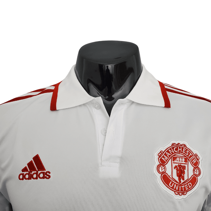 Camisa Polo Manchester United Branca - Masculina - DA Sports Oficial