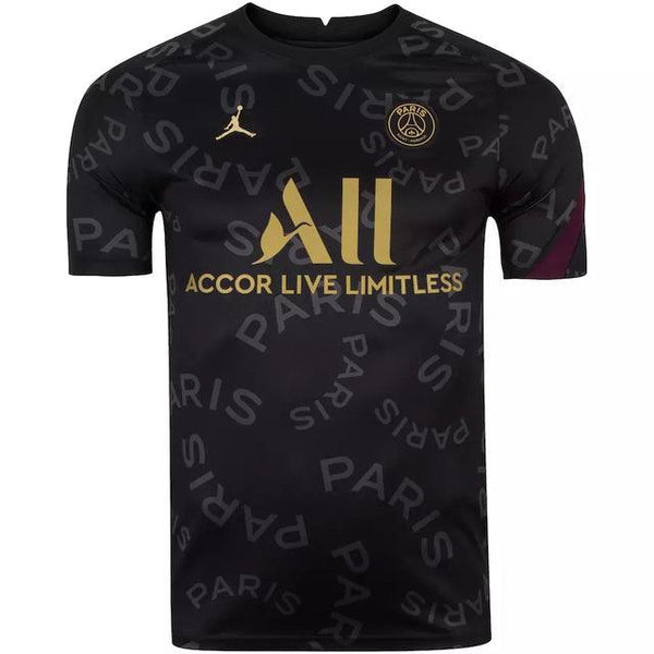 Camisa Pré-jogo PSG 20/21 Jordan - Preto e Dourado - DA Sports Oficial