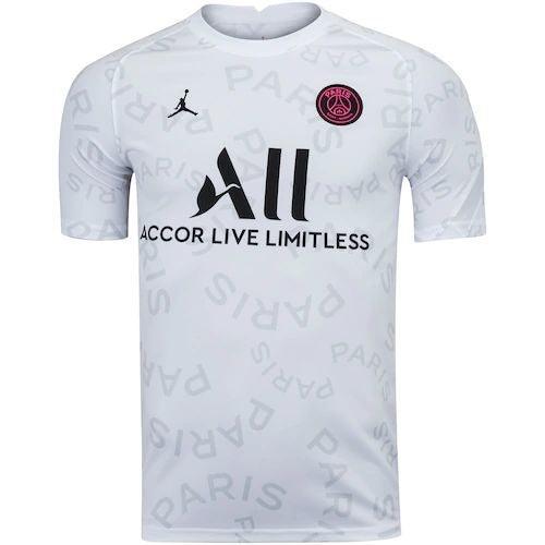 Camisa Pré-jogo PSG 21/22 Jordan - Branco - DA Sports Oficial