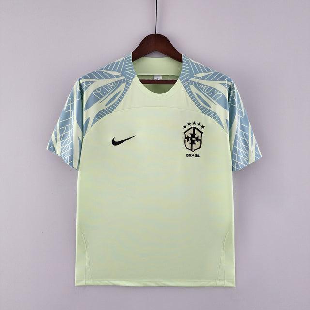 Camisa Pré-Jogo Seleção Brasil 2022 Nike - Verde Claro - DA Sports Oficial