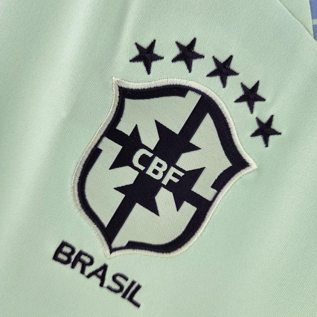 Camisa Pré-Jogo Seleção Brasil 2022 Nike - Verde Claro - DA Sports Oficial