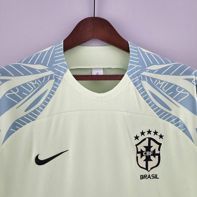 Camisa Pré-Jogo Seleção Brasil 2022 Nike - Verde Claro - DA Sports Oficial