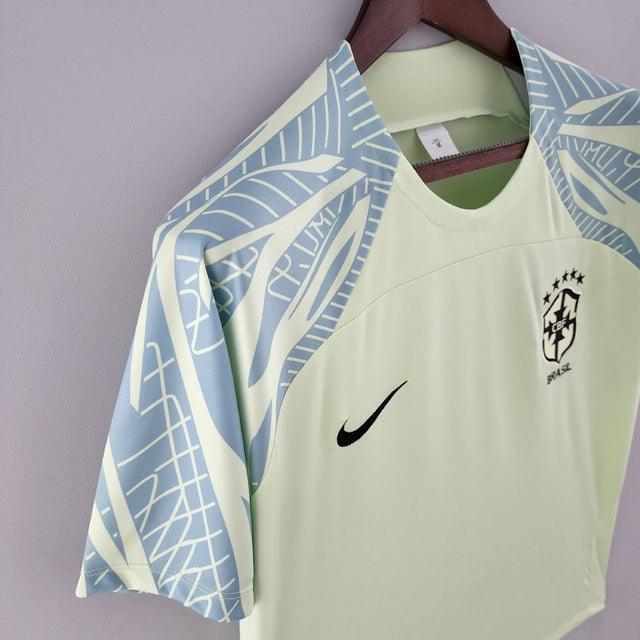 Camisa Pré-Jogo Seleção Brasil 2022 Nike - Verde Claro - DA Sports Oficial