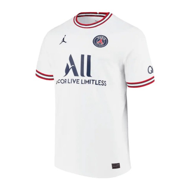 Camisa PSG IV 21/22 Jordan - Branco - DA Sports Oficial