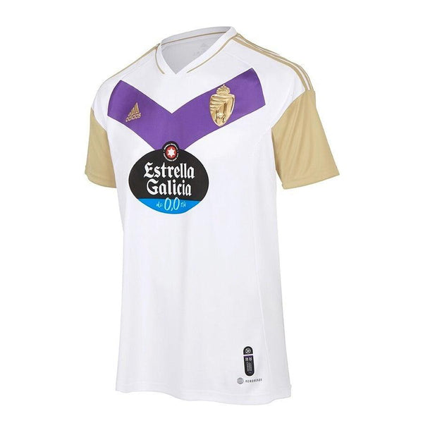 Camisa Real Valladolid III 22/23 Adidas - Branca e Roxa - DA Sports Oficial