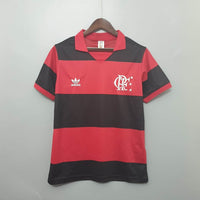 Camiseta Flamengo Retro 1982 Roja e Negra -