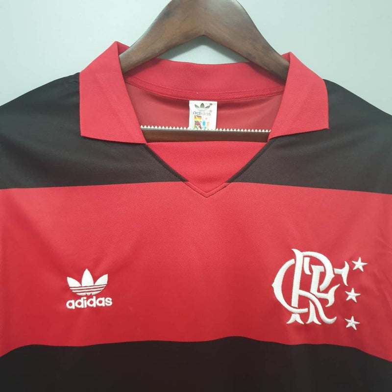 Camiseta Flamengo Retro 1982 Roja e Negra -
