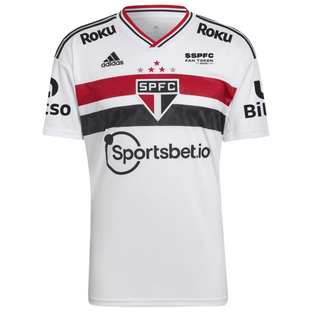 Camisa São Paulo I [Com Patrocínios] 22/23 Adidas - Branco - DA Sports Oficial