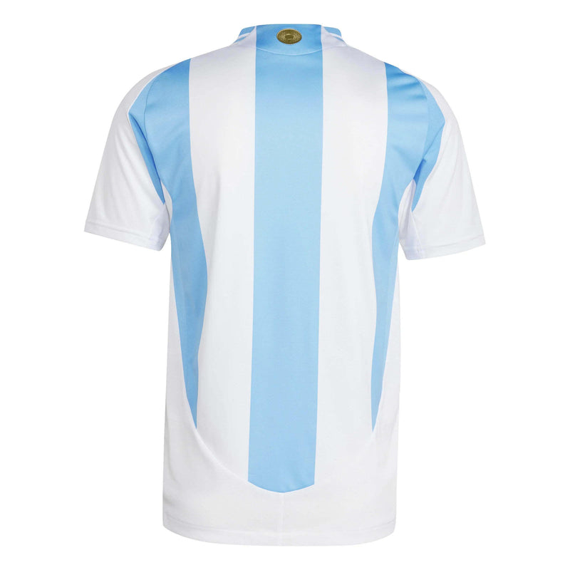 Camisa Seleção Argentina Home 2024/25 + Patch Campeão - Branca e Azul - DA Sports Oficial