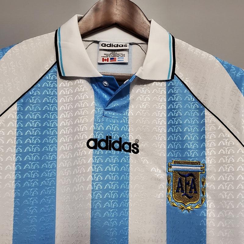 Camisa Seleção Argentina Retrô 1997-1998 Azul e Branca - Adidas - DA Sports Oficial