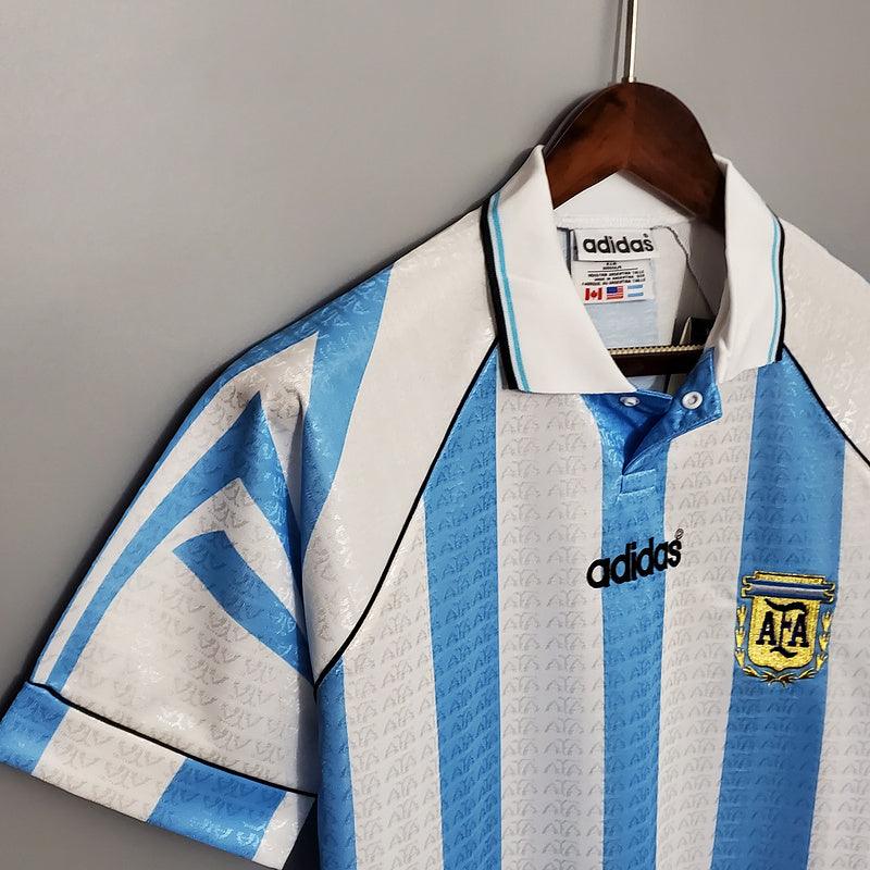 Camisa Seleção Argentina Retrô 1997-1998 Azul e Branca - Adidas - DA Sports Oficial