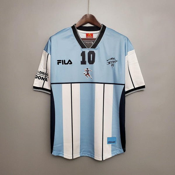 Camisa Seleção Argentina Retrô 2001 Azul e Branca- Fila - DA Sports Oficial