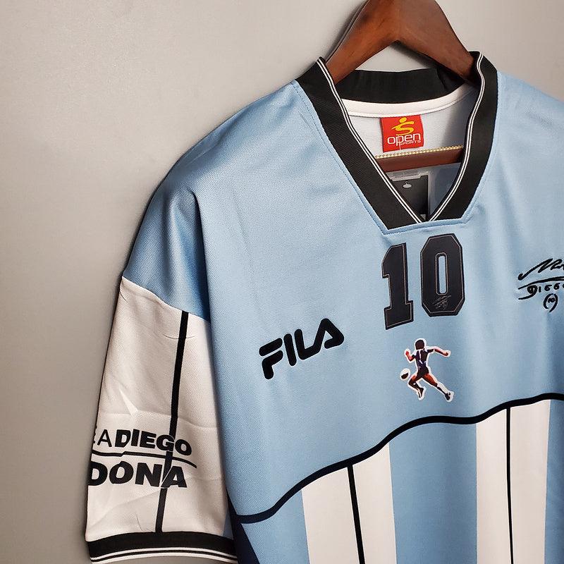 Camisa Seleção Argentina Retrô 2001 Azul e Branca- Fila - DA Sports Oficial