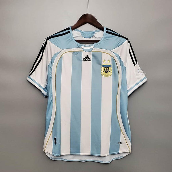 Camisa Seleção Argentina Retrô 2006 Azul e Branca- Adidas - DA Sports Oficial