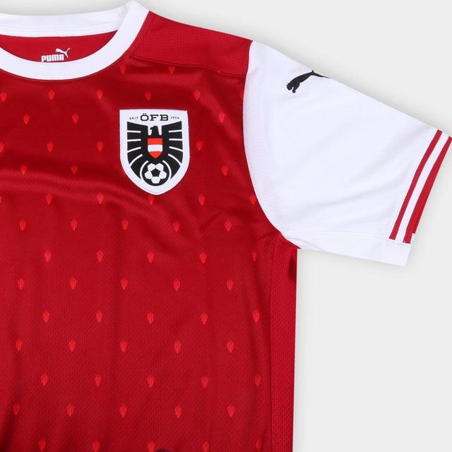 Camisa Seleção Áustria I 21/22 Puma - Vermelho e Branco - DA Sports Oficial