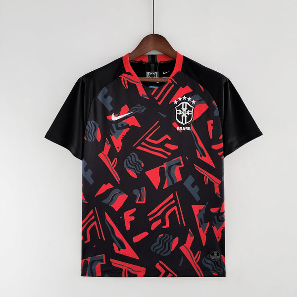 Camisa Seleção Brasil 2022 Nike - Vermelha e Preta - Treino - DA Sports Oficial