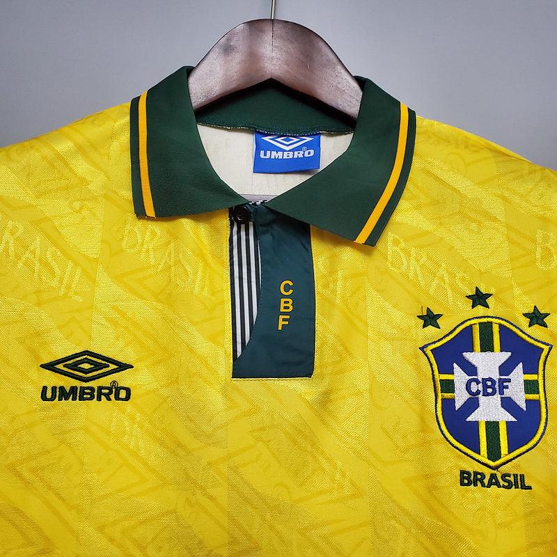 Camisa Seleção Brasileira Retrô 1991/1993 Amarela - Umbro - DA Sports Oficial