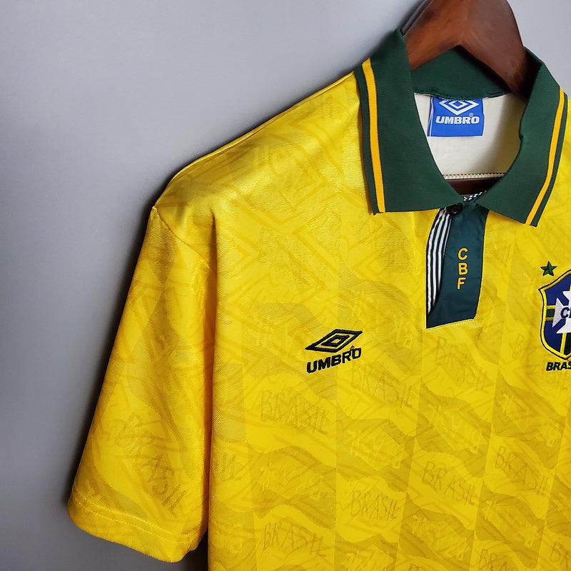 Camisa Seleção Brasileira Retrô 1991/1993 Amarela - Umbro - DA Sports Oficial