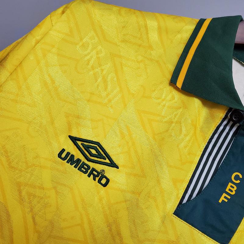 Camisa Seleção Brasileira Retrô 1991/1993 Amarela - Umbro - DA Sports Oficial