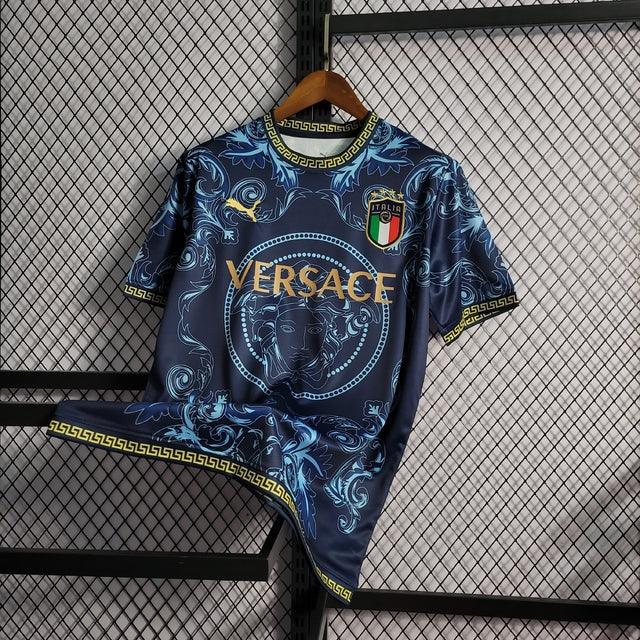 Camisa Seleção Itália x Versace - Puma - Azul - DA Sports Oficial