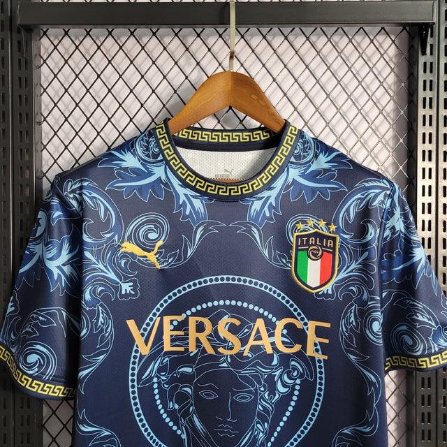 Camisa Seleção Itália x Versace - Puma - Azul - DA Sports Oficial